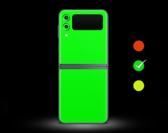 Skin néon pour Samsung Galaxy Z Flip | Vinyle 3M | Coque arrière pour tous les Samsung Galaxy Z Flip Series