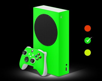 Aspect néon pour Xbox S | Vinyle 3M | Habillage intégral avec la possibilité d'ajouter un habillage pour la manette