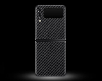 Coque en fibre de carbone pour Samsung Galaxy Z Flip | Vinyle 3M | Coque arrière pour tous les Samsung Galaxy Z Flip Series