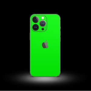 iPhone Neon Skin 3M Vinyl Full Wrap Skin for all iPhone Models Green, Back Skin