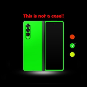Skin néon pour Samsung Galaxy Z Fold | Vinyle 3M | Coque arrière et écran pour tous les Samsung Galaxy Z Fold