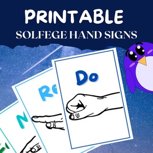 Printable Solfege Hand Signs! Great for classrooms and lesson rooms!