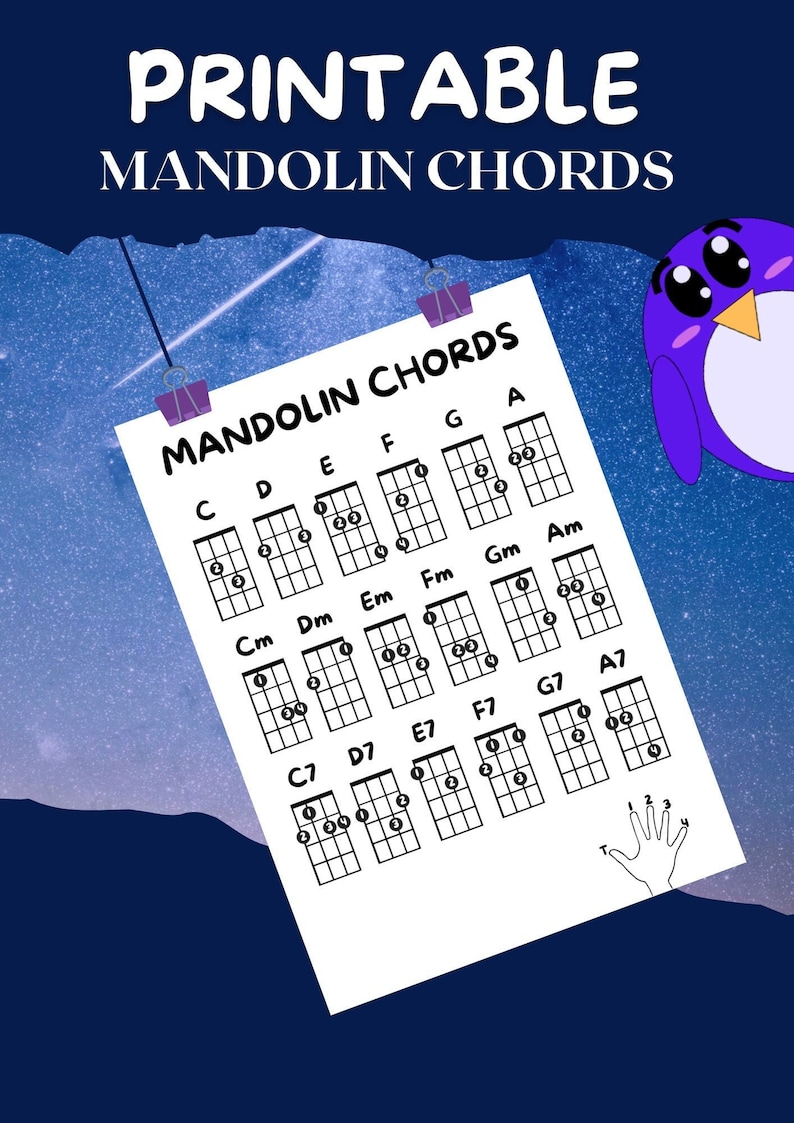 Mandolin Chords for Beginners Great for Teachers and Etsy