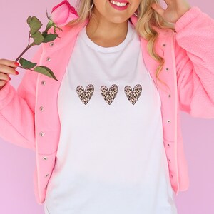 Valentine&#39;s Day Leopard Heart | Valentine&#39;s Day T Shirt | Love Shirt | Women&#39;s T Shirt | Fun Valentine Shirt | Leopard Print | Leopard Heart