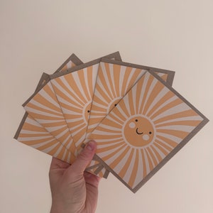 Smiley Sun Card | Birthday Card | Friendship Card | Thinking of You Card | Positive Card | Blank Card