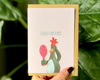 Feathers McGraw Inspired Card | Wallace and Gromit Style Greeting Card | Aardman Animations |