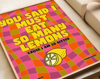 Kate Nash Foundations Lyric Print: "So Many Lemons" Wall Art