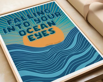 Billie Eilish 'Ocean Eyes' Lyric Print