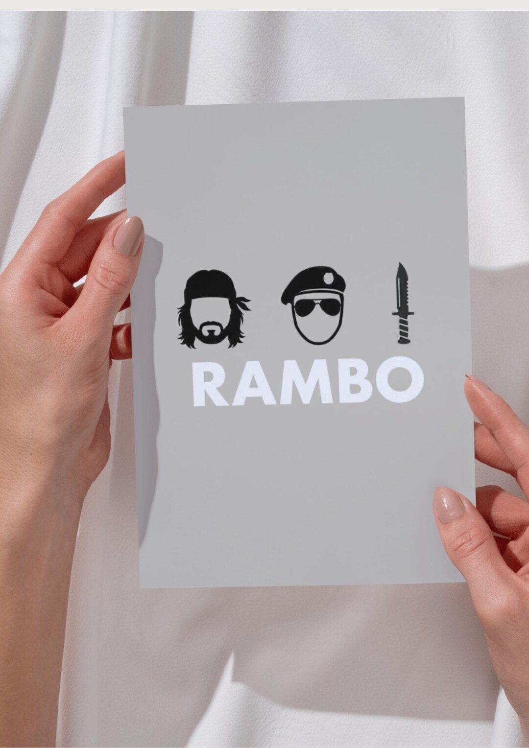 Minimalist RAMBO Poster – Cult Action Movie Poster – Pop Culture ...