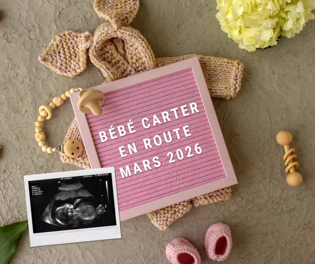 Printable Pregnancy Announcement Editable Digital Birth Announcement