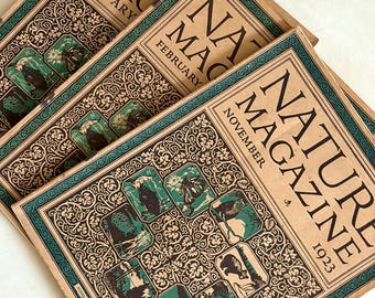 Antique lot of 3 Nature Magazine from 1923 and 1924