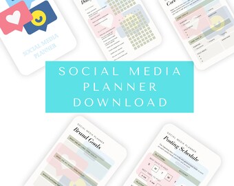 Paquete definitivo de planificador de redes sociales: aumente su presencia en línea con plantillas imprimibles - Descarga digital