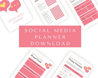 Paquete definitivo de planificador de redes sociales: aumente su presencia en línea con plantillas imprimibles - Descarga digital