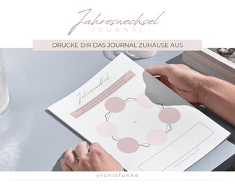 新年日誌、一年の振り返り、感謝日誌、反省日誌、A4 ワークシート、即時ダウンロード PDF