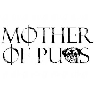 Mother of Pugs SVG and PNG