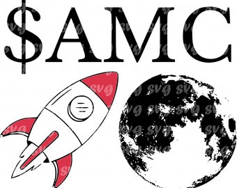 AMC to the moon svg and png download