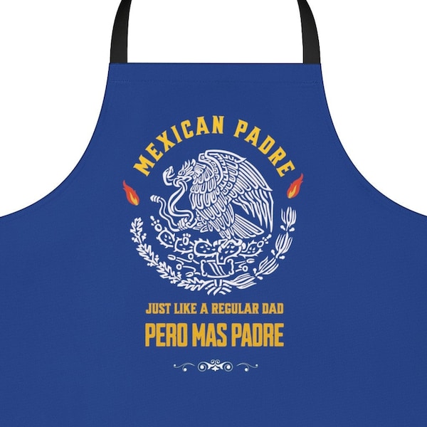 Trendy Dia de los Padres Apron | Latino dad gift | Father's day Hispanic gift | Regalo Dia de los Padres | Mexican Padre Blue