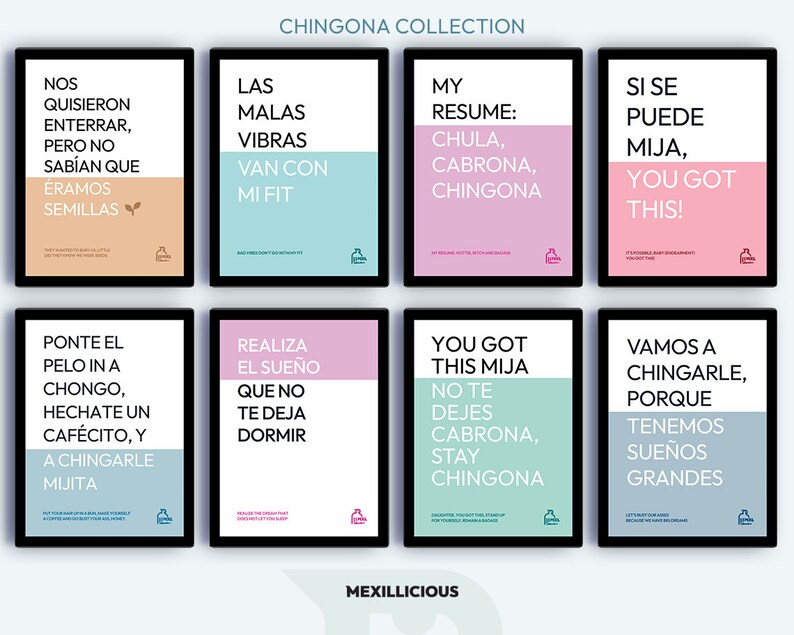 Vamos a Chingarle... Mexican Expressions Wall Art Latino Canvas Gift