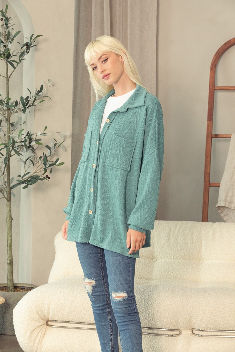 Cable Knit Shacket - Etsy