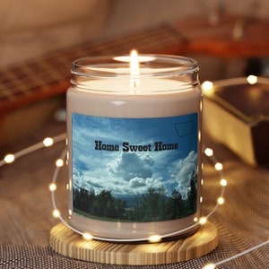 Montana Soy Candle, Montana Gift, Scented Montana Candle, Natural Soy Candle, Montana Home Sweet Home Candle, Montana Candles, Closing Gift