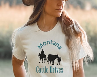 Cowboy Shirts,Western Tee, Western Shirts, Cowboy T-Shirt, Montana Shirts, Montana, Cattle, Cows, Montana Tee, Gift for Him
