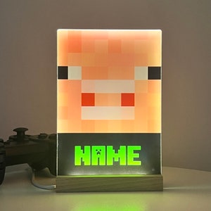 Gepersonaliseerde LED-nachtlamp met naam, Game Room Light Sign, Gebruikersnaam Led Sign, Gaming Decor Light, Gaming Gifts