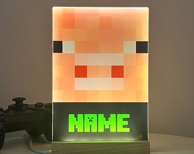 Personalized LED Night Light Lamp with Name, Game Room Light Sign, Username Led Sign, Gaming Decor Light, Gaming Gifts