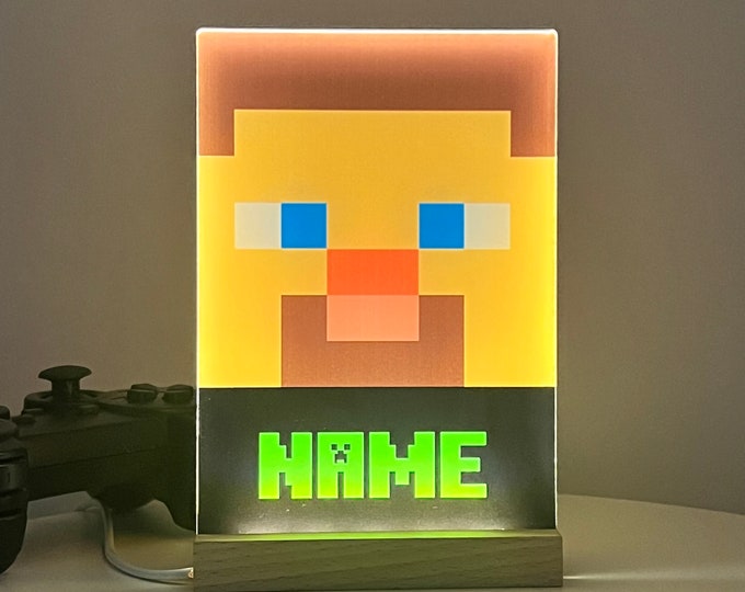 Personalized Game Night Light Name Sign, Gamer Gift, Video Game Lover, Custom Gamertag Light Sign, Personalized Streamer Gamer Sign