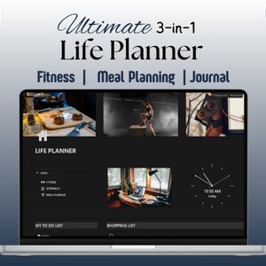 Notion Template Ultimate Life Planner | Notion Dashboard |Aesthetic Notion Planner |All In One Life Planner | Fitness Planner | Meal Planner