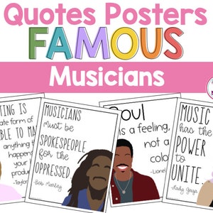 Carteles de músicos famosos: tablón de anuncios de música y decoración de aulas