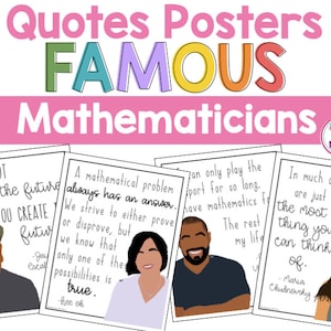 Diverse and Famous Mathematicians Bulletin Board Posters | Classroom Decor