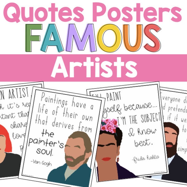 Diverse and Famous Artists Bulletin Board Posters - Classroom Decor