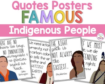 Indigenous People Quote Posters | Heritage Month Bulletin Board (Digital Download)