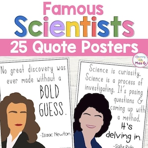 Famous Scientists Quote Posters for Bulletin Boards - Classroom Decor