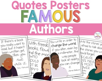Famous Authors Bulletin Board Posters | Classroom Decor