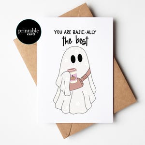 STAMPABILE You Are Basic - Ally The Best - Biglietto per la migliore amica, biglietto autunnale per un'amica, biglietto per una stronza di base