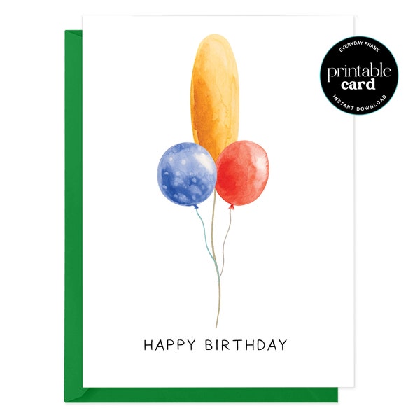 PRINTABLE Funny Birthday Card - Happy Birthday - 50th Birthday Card, Snarky Birthday Card, Penis Birthday Card, Birthday Dick Card