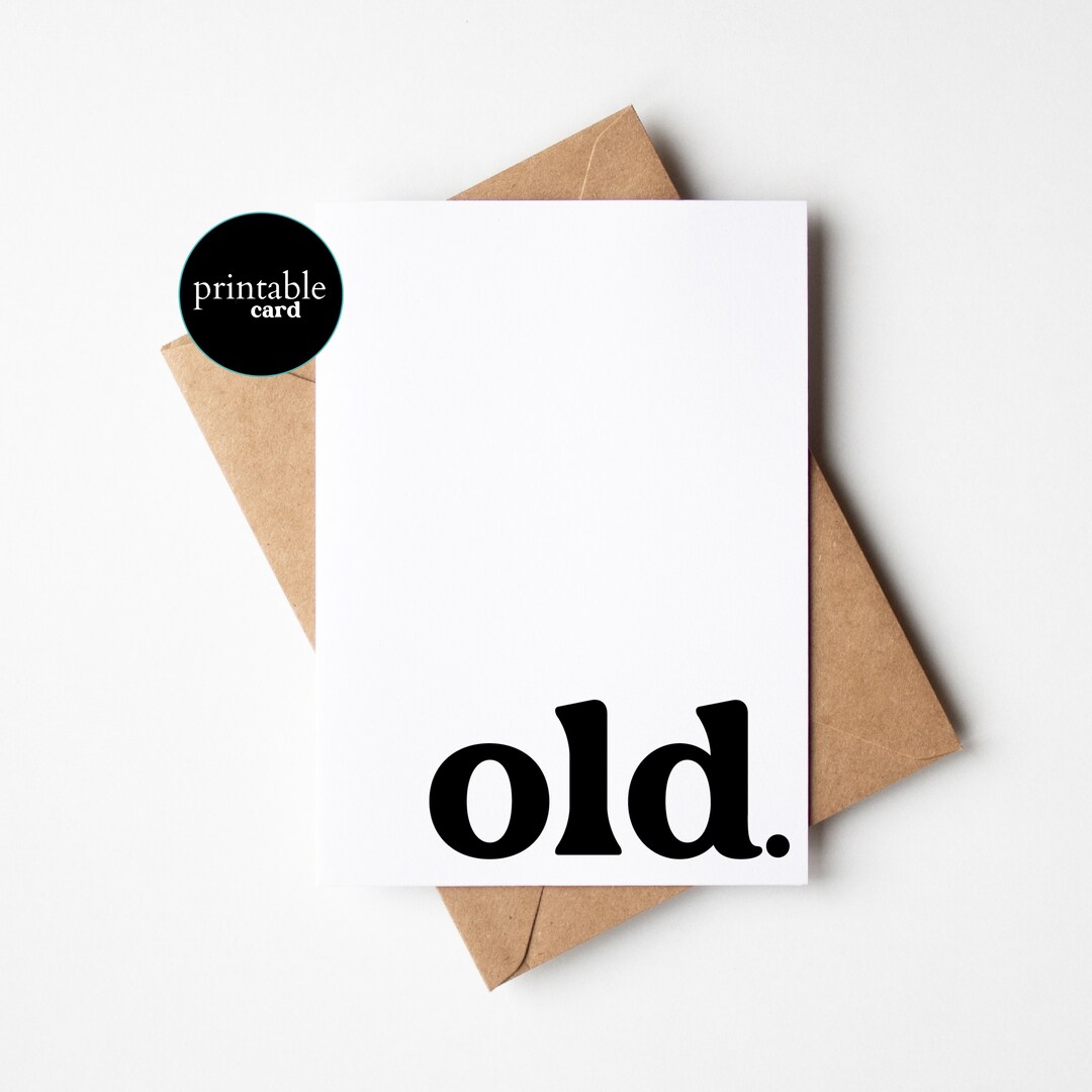 PRINTABLE Funny Birthday Card Humorous Greeting Card Classic B-day ...