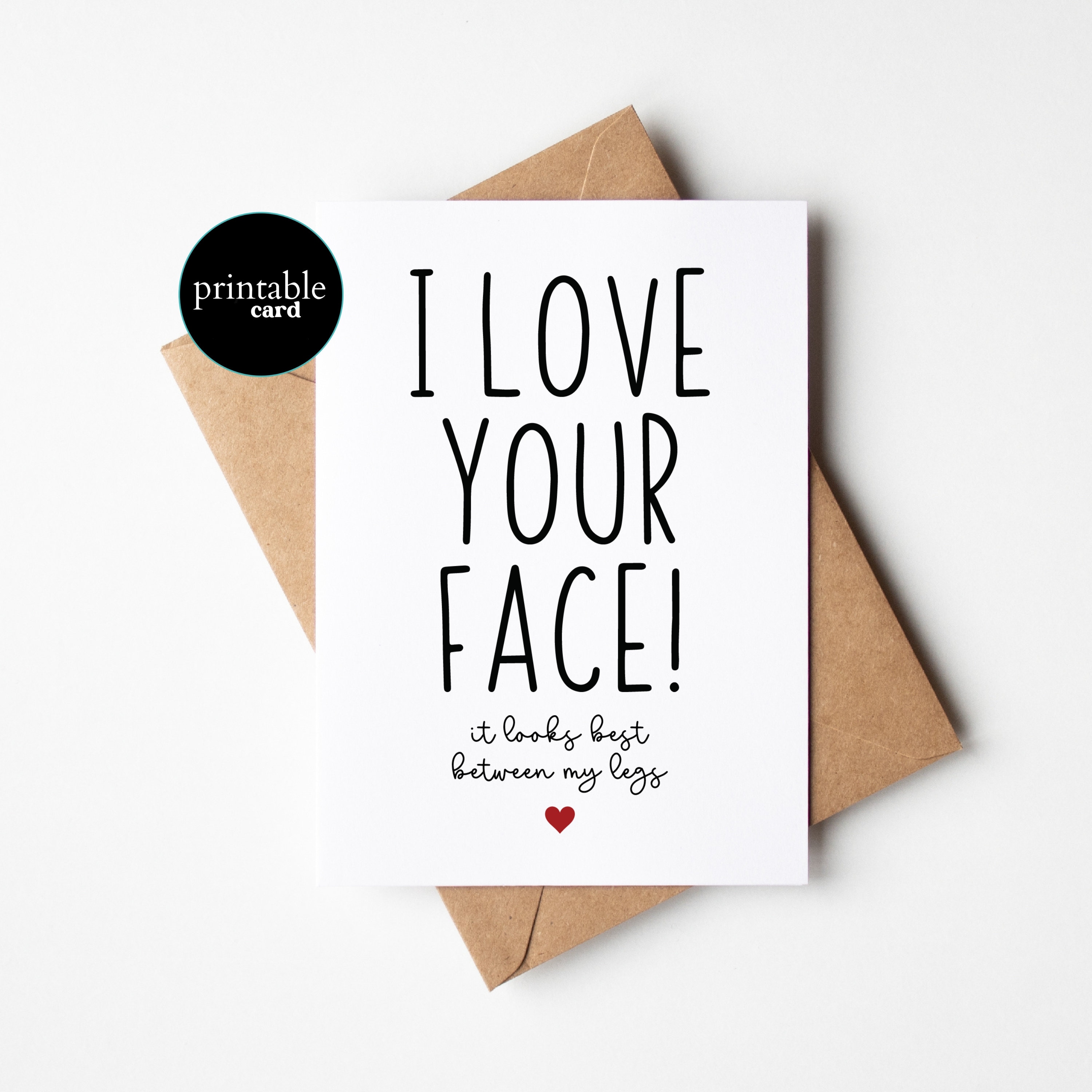 Love Your Face - Love & Anniversary Card Love Your Face - Love & Anniversary Card