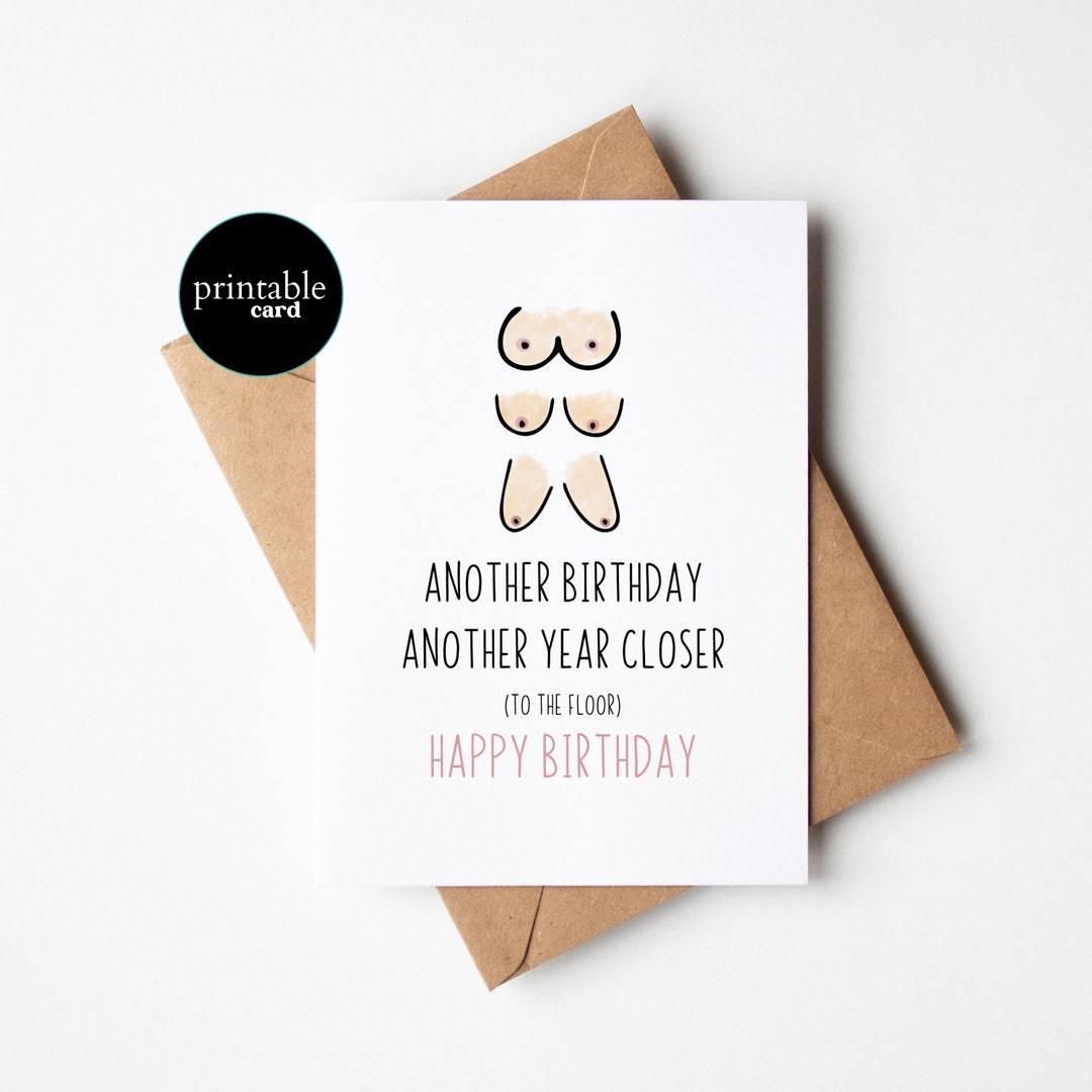 PRINTABLE Another Birthday. Another Year Closer (to the Floor) Funny