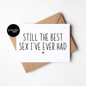 PRINTABLE Hilarious Valentine&#39;s Day Card - Funny Anniversary Card for Husband and Wife - Naughty Sex Card