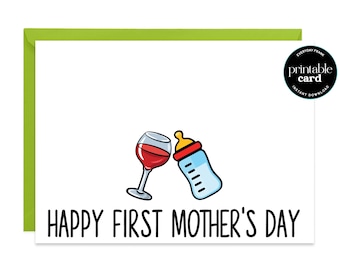 Mom To Be Gift Basket WaaHome Funny First Mothers Day Card For New