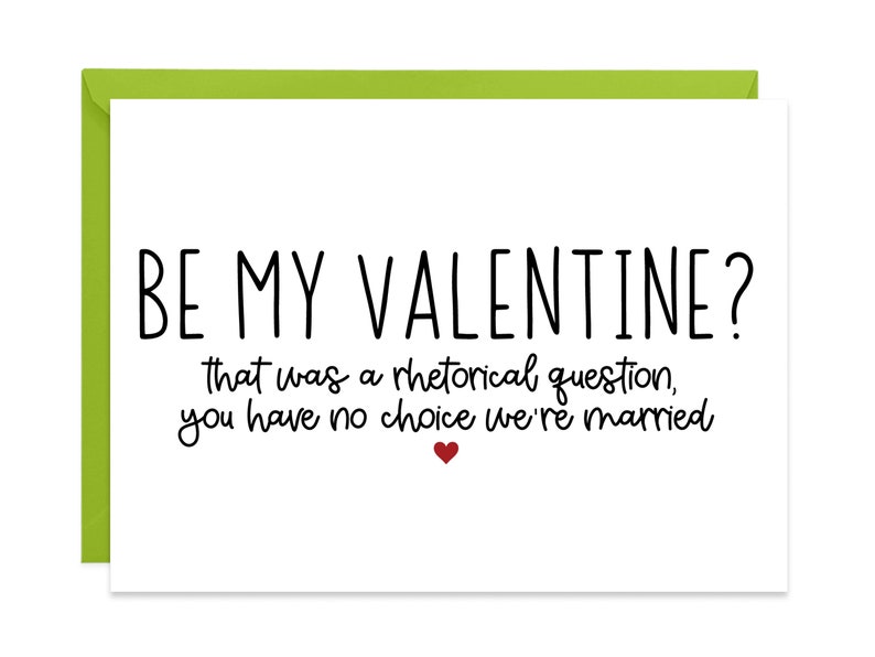 PRINTABLE Funny Valentine's Day Card for Husband Be My - Etsy