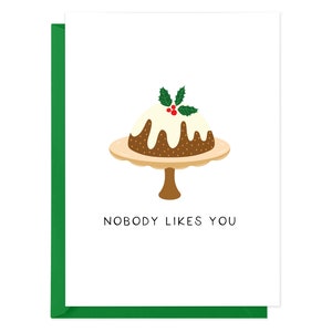 Carte de Noël drôle - personne ne vous aime - carte de Noël sarcastique, carte de Noël adulte, carte de vacances sarcastique, carte de Noël grossier