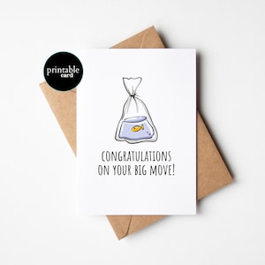 Cartão de mudança engraçado para IMPRIMIR - Parabéns engraçados pela sua grande mudança!