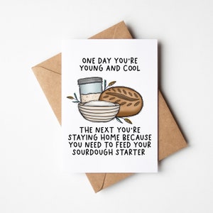 Carte d'anniversaire amusante pour un ami - jeune et cool pour les amateurs de levain !