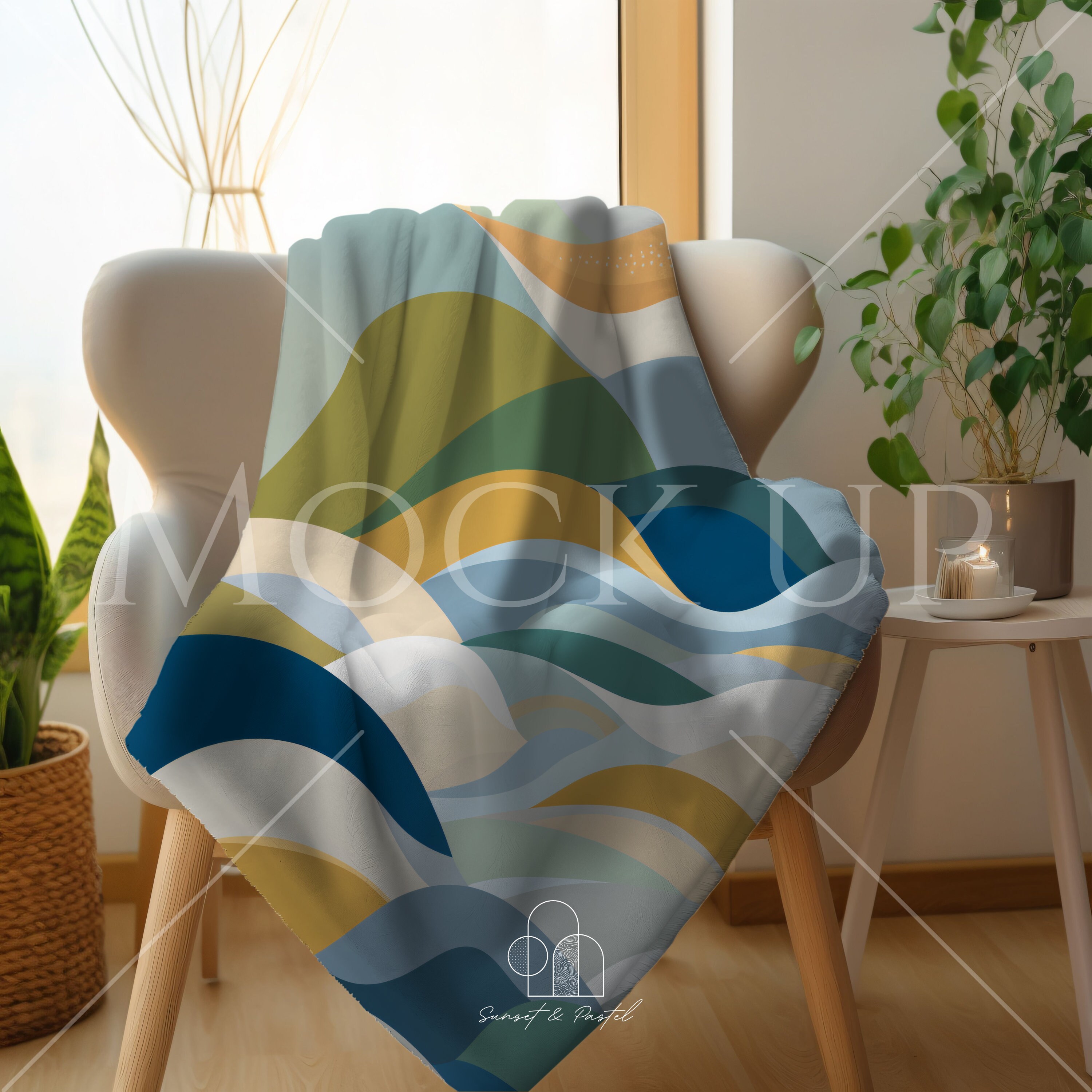 Set of 9 White Velvet Blanket Mockup, Minky Fleece Blanket Mockup, Boho Inspired Polyester