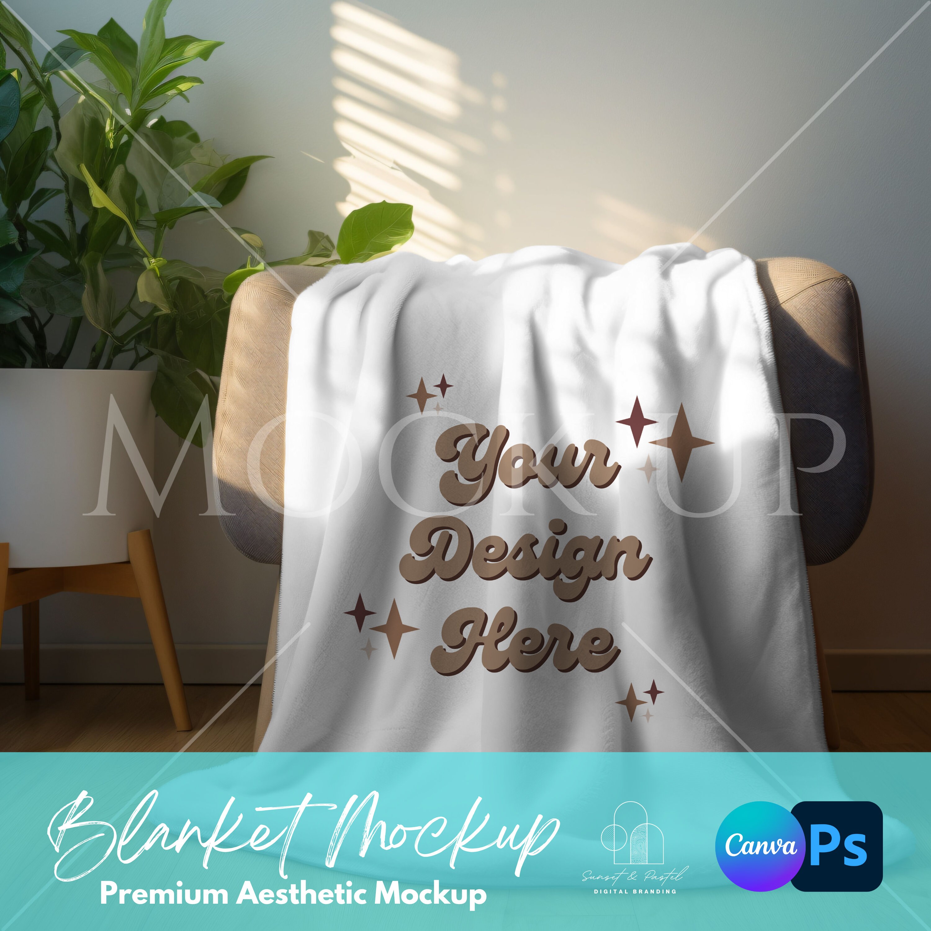 White Velvet Blanket Mockup, Minky Fleece Blanket Mockup, Boho Inspired Plush Polyester Blanket