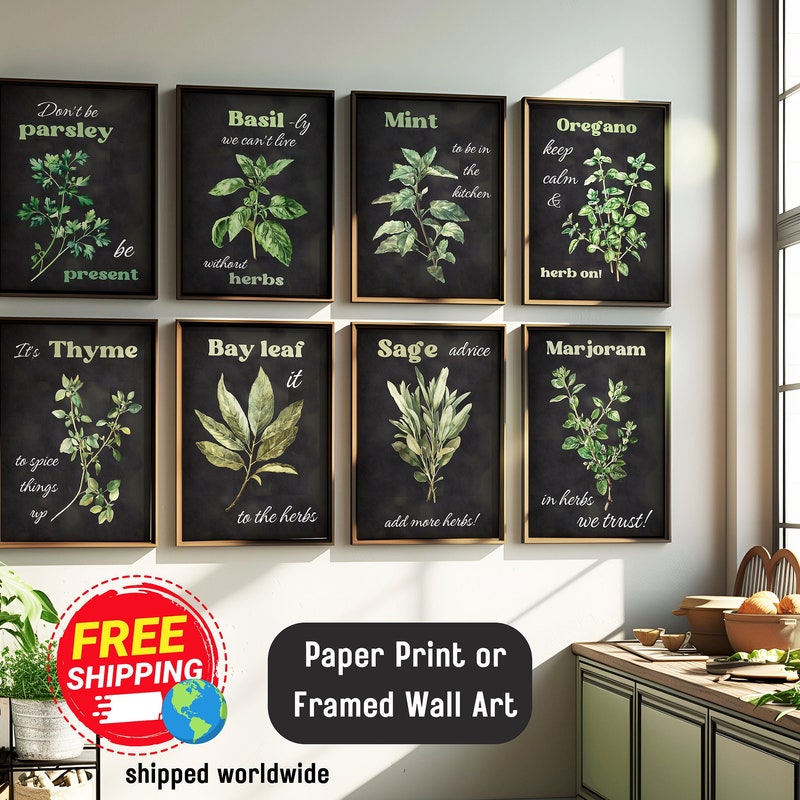 Herbs Wall Art - Etsy