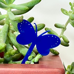Butterfly Acrylic Plant Stake (Blue)